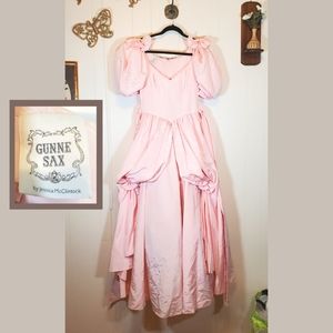 Vintage Gunne Sax Light Pink Full Skirt Princess Style Ballgown Dress Size 2